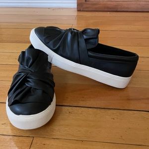 MIA Women's Zoe Black Fashion Slip-on Sneaker